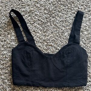 Free People Black Bandeau Top
